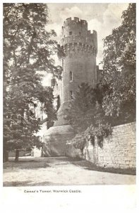 Caesars Tower Warwick Castle United Kingdom Black And White Postcard