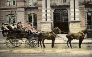 Montreal Windsor Hotel Stagecoach Mc. Garr's Coach c1910 Postcard