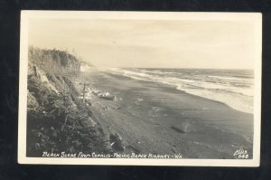 RPPC PACIFIC BEACH HIGHWAY WASHINGTON COPALIS BEACH REAL PHOTO POSTCARD