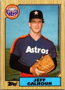 1987 Topps Baseball Card Jeff Calhoun Houston Astros sk3352