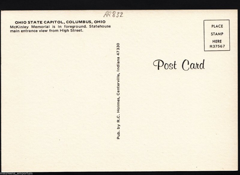 America Postcard - Ohio State Capitol, Columbus, Ohio   RR832