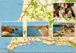 Postcard Map Portugal Lagos