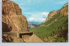 Viaduct, Golden Gate Canyon, Yellowstone National Park Wyoming, Vintage Postcard