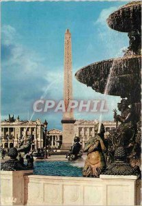 Postcard Modern Paris 510 the Place de la Concorde and the obelisk at the bot...