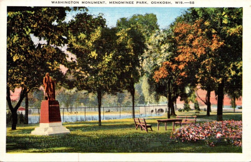 Wisconsin Oshkosh Menominee Park Washington Monument