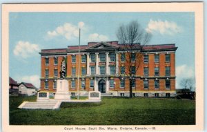 SAULT STE. MARIE, ONTARIO Canada  COURT HOUSE  c1930s  Postcard