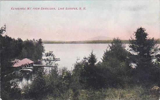 New Hampshire Lake Sunapee Kearsarge Mount From Granliden 1908