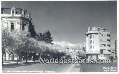 Real Photo Parque Forestal Santiago Chile, Chilean, de Chile Unused 