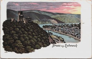 Germany Gruss aus Lahneck Lahnstein Vintage Postcard C142