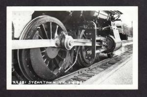 VT Steamtown Railroad Train Bellows Falls VERMONT Real Photo Postcard  RR