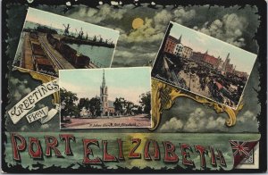 South Africa Greetings From Port Elizabeth Vintage Postcard C056