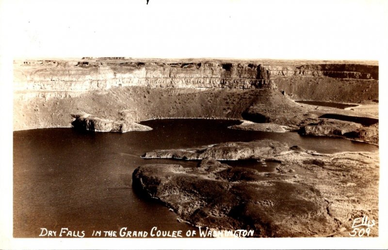 Washington Grand Coulee Dry Falls 1948 Real Photo