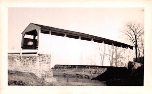 Covered Bridge Landcaster County PA akron rolling Mill Writing on back 