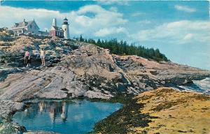 Pemaquid Light Lighthouse Maine ME Postcard