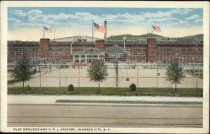 Johnson City NY CFJ Factory c1920 Postcard