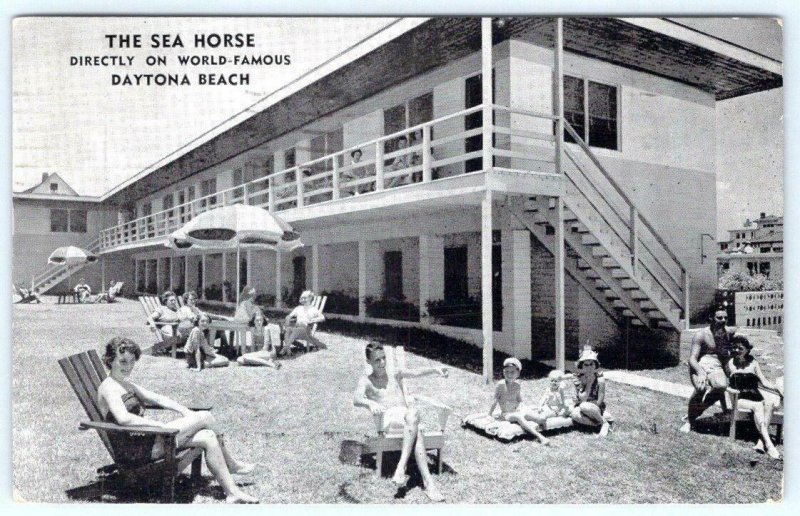 1952 DAYTONA BEACH FLORIDA*THE SEA HORSE EFFICIENCIES & HOTEL ROOMS ON THE OCEAN 