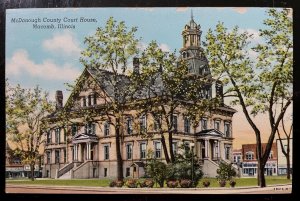 Vintage Postcard 1943 McDonough County Court House, Macomb, Illinois (IL)