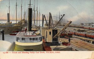 Toledo Hawking Valley Coal Docks Toledo Ohio 1910c postcard