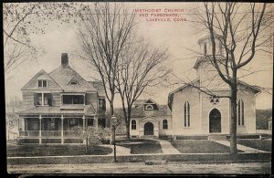 Vintage Postcard 1907-1915 (United) Methodist Church, Lakeville, Connecticut CT