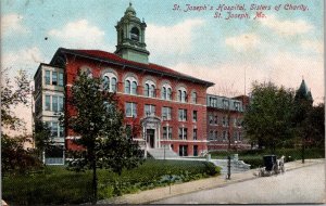 St. Joseph's Hospital, Sisters of Charity, St Joseph MO Vintage Postcard V57