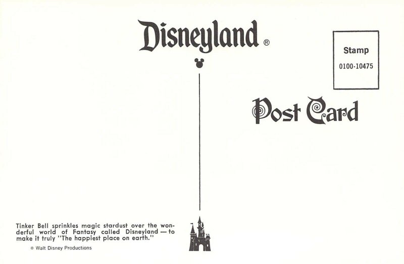 Disneyland, 0100-10475, Tinker Bell, Magic Kingdom, Old Postcard