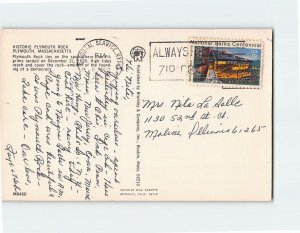 Postcard Historic Plymouth Rock Plymouth Massachusetts USA