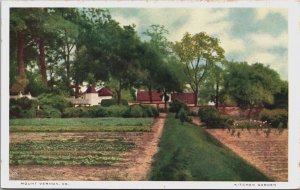 Mount Vernon Virginia Kitchen Garden Vintage Postcard C120