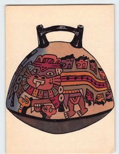 Postcard Ceramica Estilo Nazca Hand Painted Lima Peru