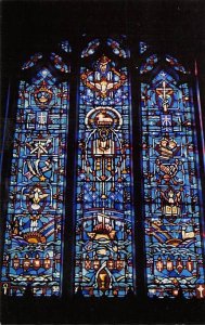 Stained Glass Window in the First Presbyterian Church Mount Vernon, NY USA Cr...
