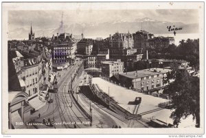 RP, Le Grand Pont Et Les Alpes, LAUSANNE (Vaud), Switzerland, 1920-1940s