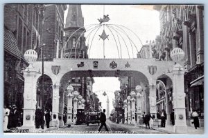 1914 MASONIC ARCH PATRIOTIC STAR SPANGLED BANNER CENTENNIAL BALTIMORE POSTCARD 1