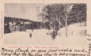 MONTREAL, Quebec, Canada, PU-1904; Winter Scene On Mountain, Canadian Sports 