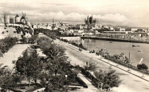 Vintage Postcard 1959 Mallorca Palma Vista Desde Paseo Maritimo Spain