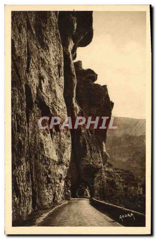 Old Postcard Gorges Du Tarn A Tunnel Cirque des Baumes