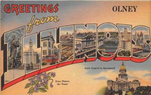 Illinois  Olney LARGE LETTER