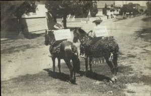 Cherry City Carnival Andersons Fruit Orchard People Horses Wear Signs RPPC