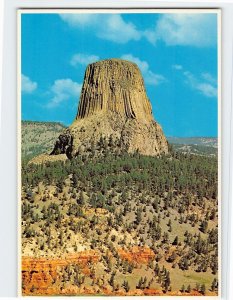 Postcard Devils Tower, Devils Tower National Monument, Wyoming