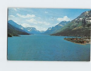 Postcard A view of Waterton Lakes from the Prince of Wales Hotel, Canada