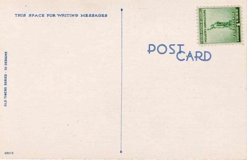 USA / Should Old Acquaintance / 1940 Linen Vintage Postcard / Stamped but Unused