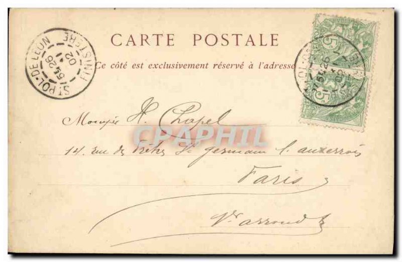 Old Postcard Saint Pol de Leon Calvary