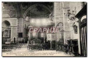 Old Postcard Souillac Interior of & # 39eglise formerly Chapel monks