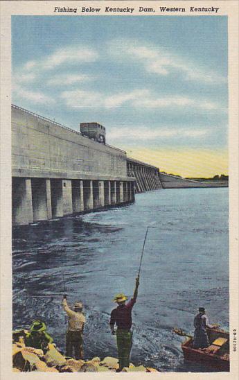 Kentucky Fishing Below Kentucky Dam Western Kentucky Curteich