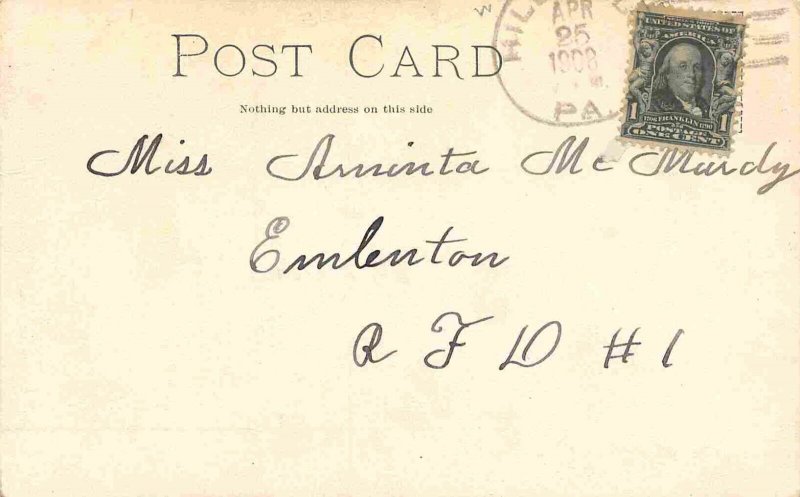 James Russell Lowell School Oak Park Illinois 1908 postcard