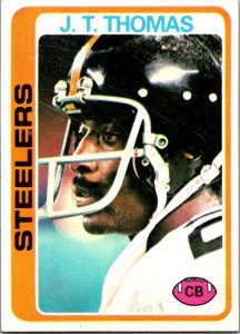 1978 Topps Football Card J T Thomas Pittsburgh Steelers sk7478