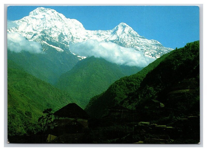 Annapurna South Hiunchuli Peak Nepal UNP Continental Postcard K18