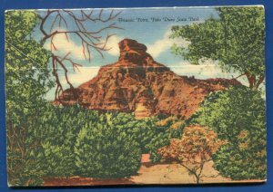 Palo Duro State Park West Texas Miniature Grand Canyon linen postcard folder