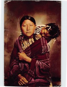 Postcard Young Chyenne Mother And Child, Coffrin's Old West Gallery, Montana