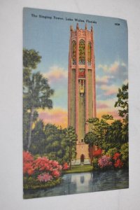 The Singing Tower Lake Wales Florida Postcard 102N Tichnor Bros. Inc. Boston