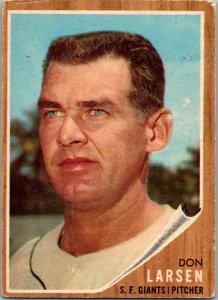 1962 Topps Baseball Card Don Larsen San Francisco Giants sk1845