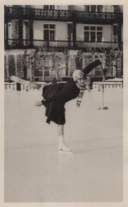 Identified Ice Skater Antique Real Photo Skating Old Postcard